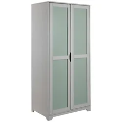 Drehtürenschrank Prati Grau/Salbeigrün