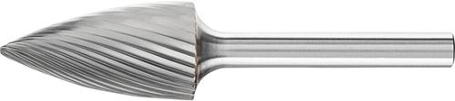 PFERD Hartmetall-Frässtift mit 6-mm-Schaft, Geschossform SPG (Spitzbogen), Zahnung 3