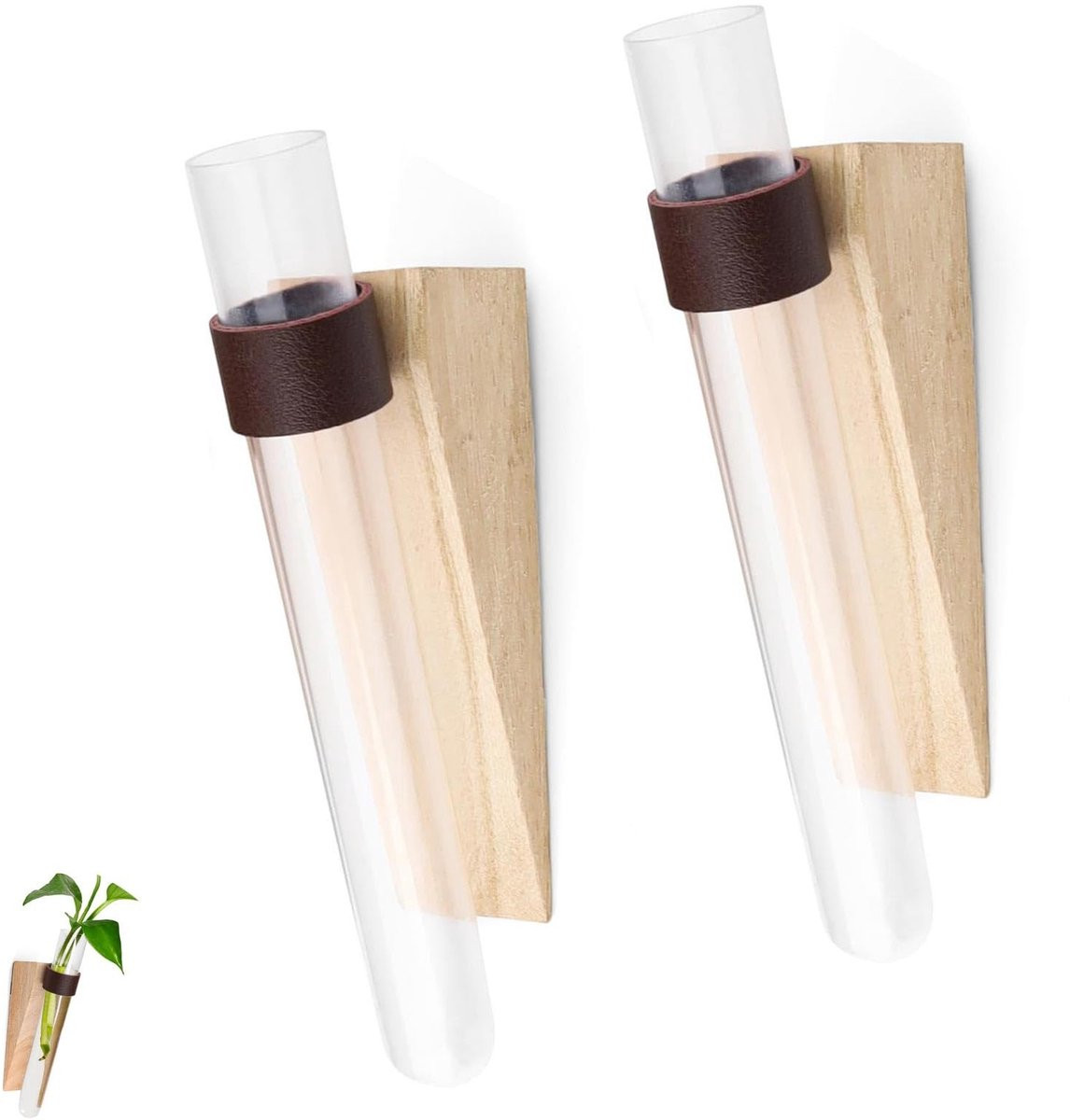 Dailygoody Propagatiestation met reageerbuisjes voor bloemen - Transparant - Hydrocultuur vaas