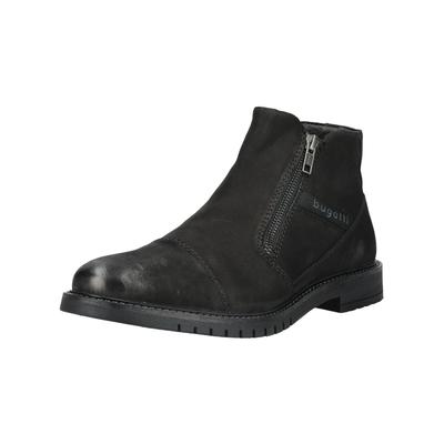 Stiefelette BUGATTI "bugatti Stiefelette Nubukleder", Damen, Gr. 41, schwarz, Nubukleder, Schuhe Stiefelette