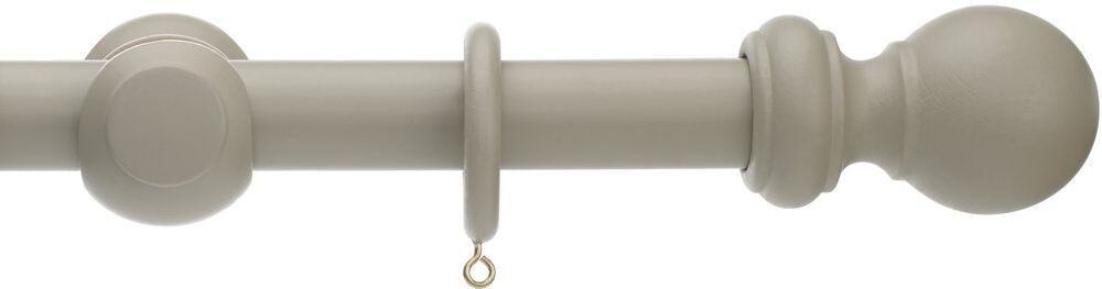 ClassicLiving Keswick Wooden Complete Curtain Pole and Hardware Set Cafe Latte 2.8cm H x 120cm W x 2.8cm D