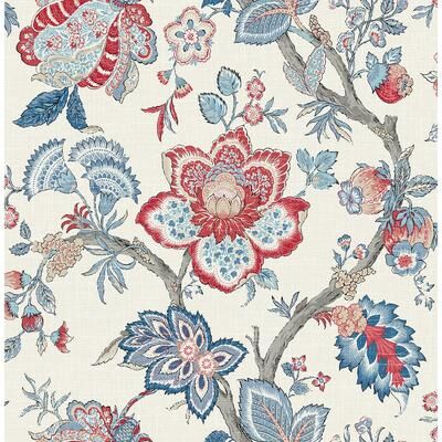 Seabrook Designs Bernadette Jacobean Nonwoven Unpasted Wallpaper