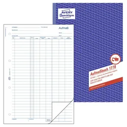 AVERY Zweckform Formularbuch Aufmaßbuch DIN A4 1x 50 Seiten