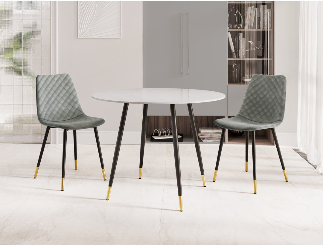 Corrigan Studio Vanceboro 2 -Person Dining Set White 2