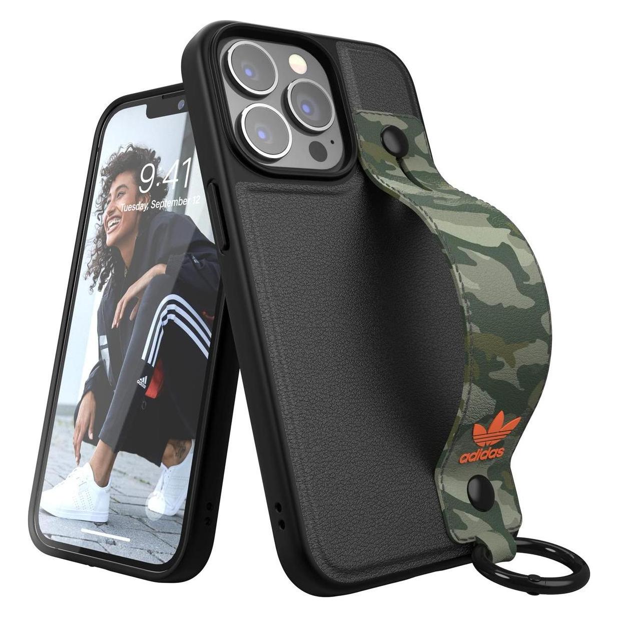 Adidas OR Hand Strap Case iPhone 13 Pro /13 6,1" czarno-zielony/black-green 47111 (AD000046-0)