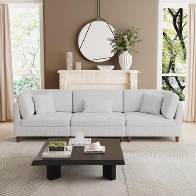 Lumibee "80.3"" W Upholstered 3-Piece Sectional Modular Sofa"
