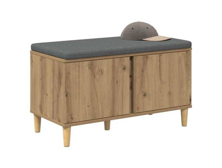 Soldes Moment Banc d'entrée(1 pc) - YUYUE - Montage Facile - Banquette/Coffre de couloir avec coussin Chêne artisanal 80x38x46cm M0