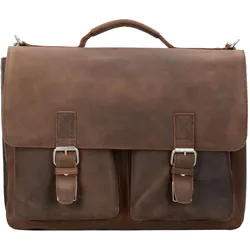 Leonhard Heyden Aktenmappe 3 Fächer Salisbury (13"), Notebooktasche, Braun