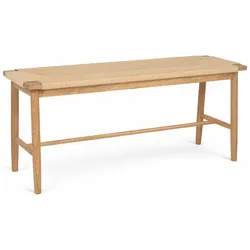 Bank Emirsa aus Eichenholz und Papiergarn - 110 cm, Natur/Beige