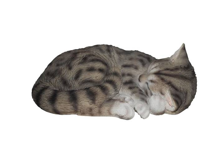 Dekofigur Vivid Arts Schlafende Katze, Polyresin , bunt, B:13,5cm H:23cm T:30cm, Dekofiguren, Dekofigur