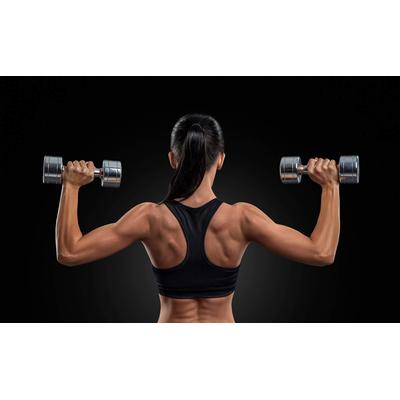 Fototapete PAPERMOON "Fitness Frau", bunt, B:5m L:2,8m, Vlies, Tapeten