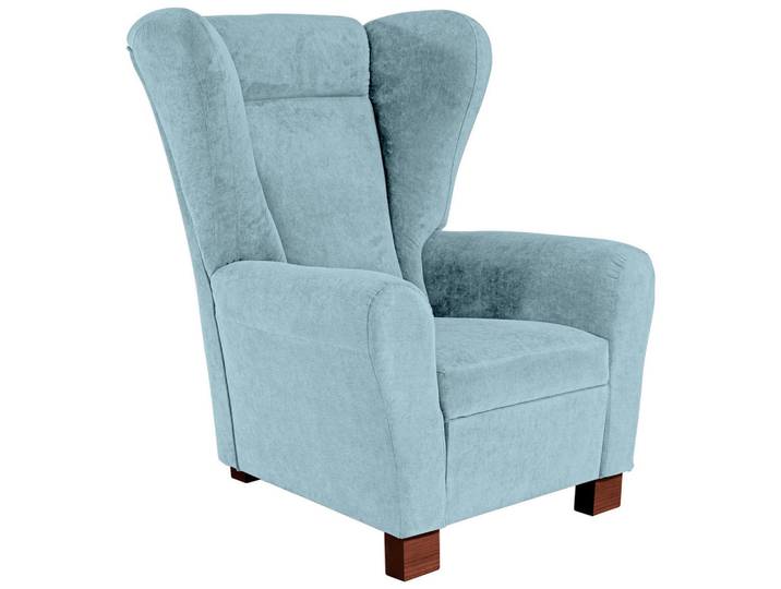 Livetastic Ohrensessel Lesesessel, Hellblau, Holz, Buche, massiv, 95x109x97 cm, Wohnzimmer, Sessel, Ohrensessel