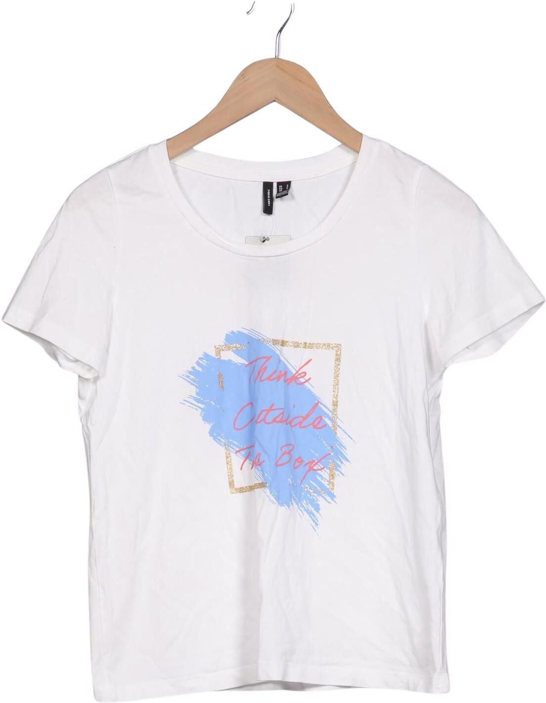 Vera Mont Damen T-Shirt, Weiß, Gr. S, kein / Etikett - Second Hand