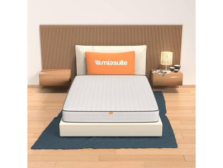 MiaSuite Französische Matratze 120x190 cm, 18 cm Höhe, Orthopädisch Memory-Schaum und Polyurethan, Anallergisch und Antibakteriell, Anti-Hausstaubmilben, Made in Italy PrimaveraH18