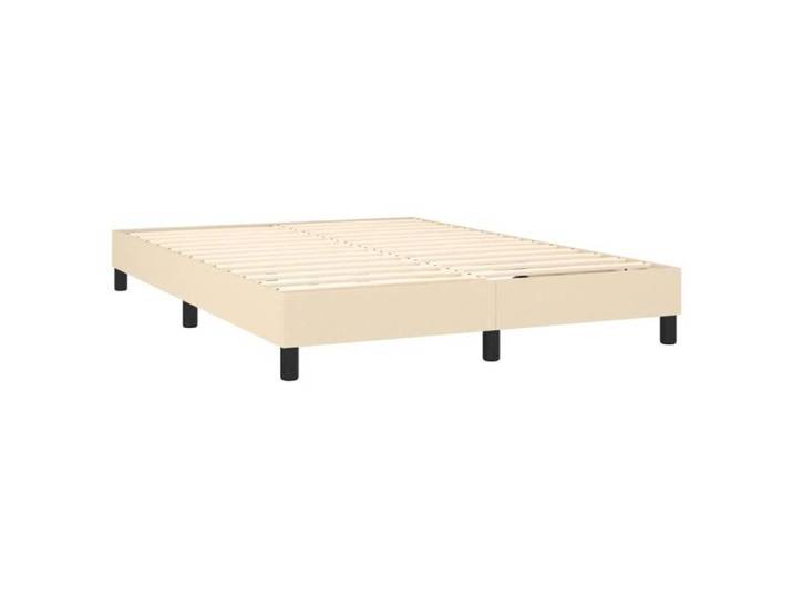 Lit Crème - BMK - Cadre de lit à lattes crème 140x190 cm tissu - Lit chambre&564998