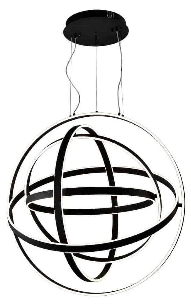 Eko-Light Copernicus Black LED-pendellamp met ringontwerp, 180W