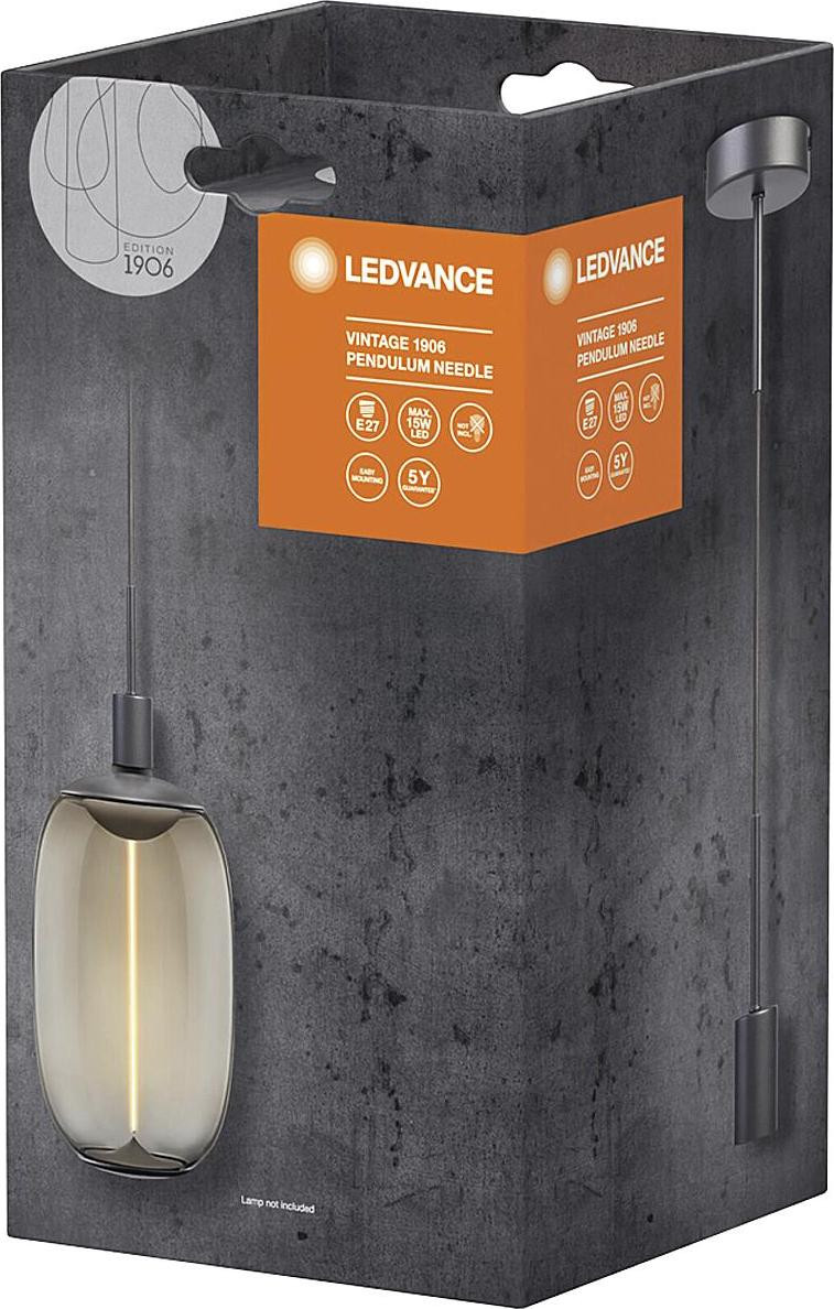 Ledvance 1906 NEEDLE PenduLum LED Pendelleuchte E27 Donkergrijs