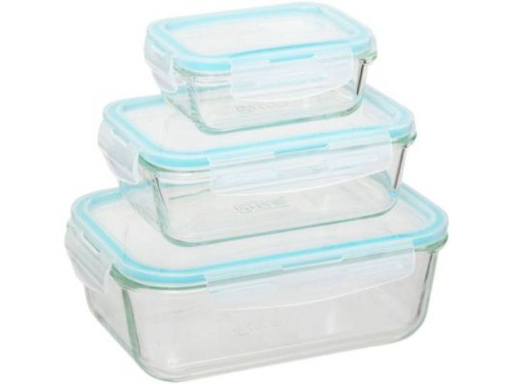 5five - Boîte Hermétique 3 Pcs En Verre Clipeat