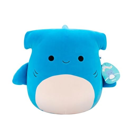 Squishmallows Nitro de hamerhaai knuffel, blauw, 30 cm