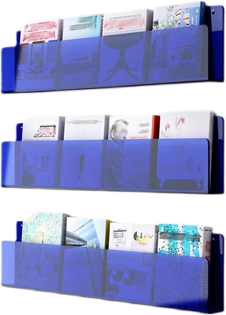 Transparant Tijdschriftenrek van Acryl voor het Organiseren van Boeken en Documenten