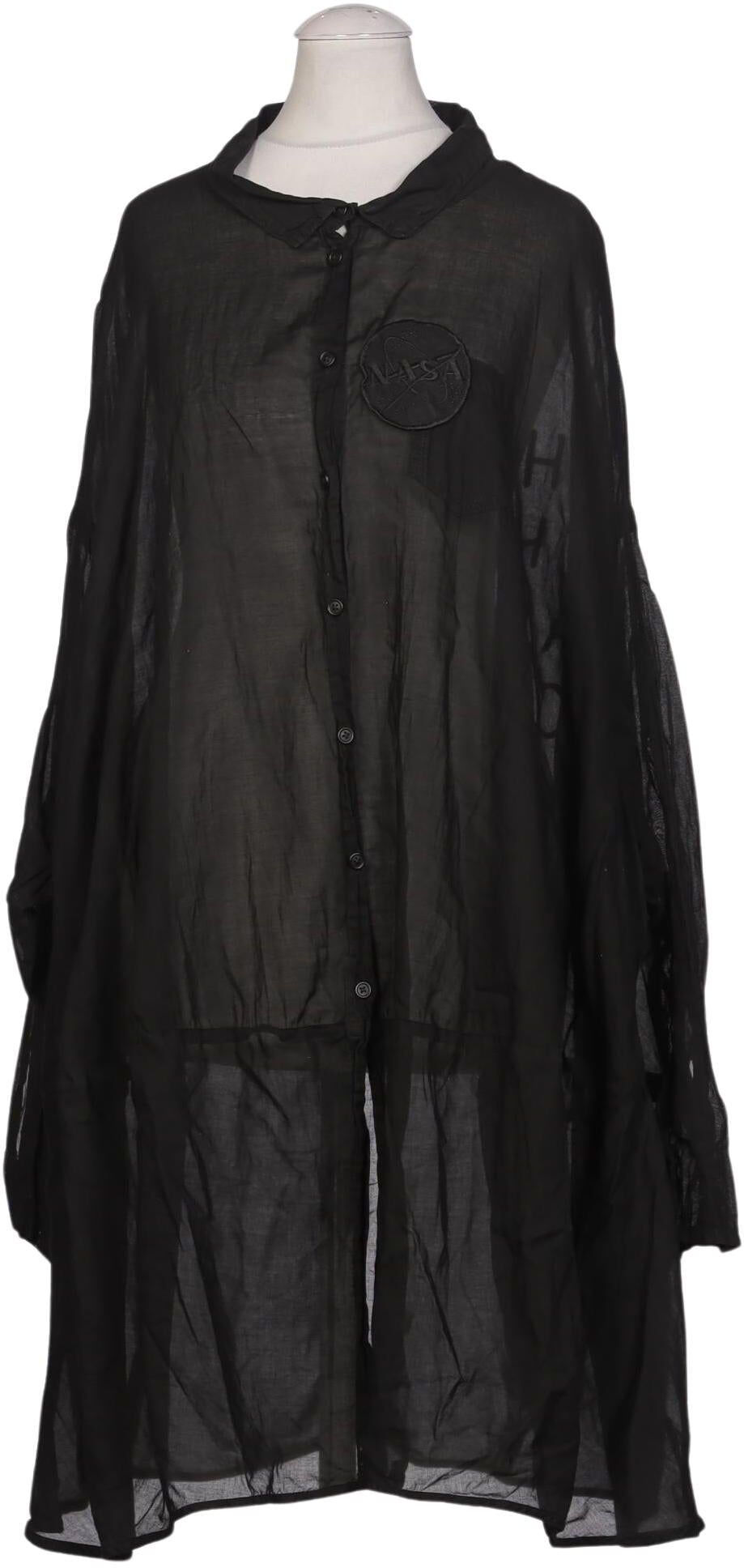 Rundholz Damen Bluse, Schwarz, Gr. M, Baumwolle - Second Hand