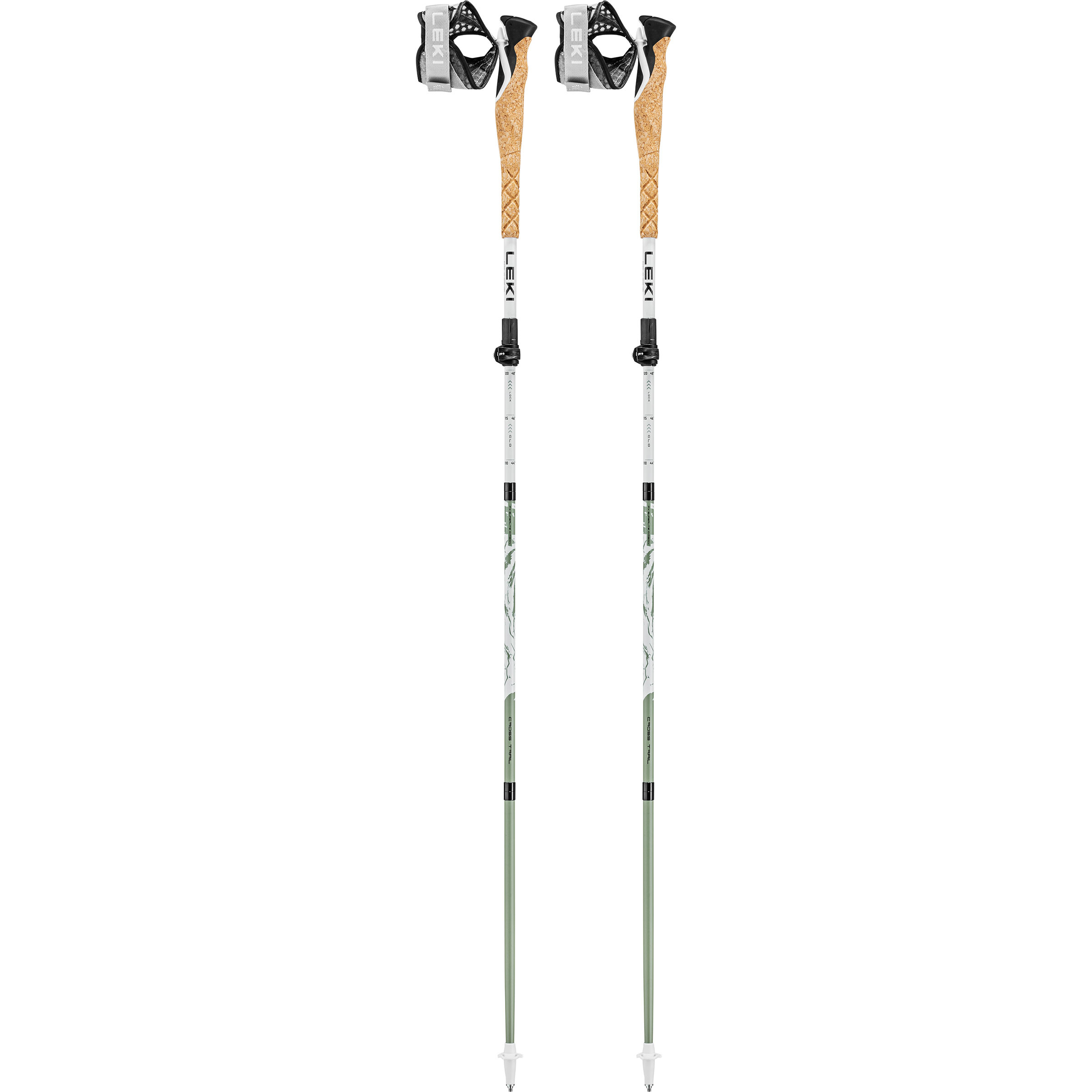 Leki Cross Trail FX Superlite Stöcke Wanderstöcke & Trekkingstöcke weiss Größe 110-130cm Camping
