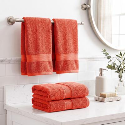 Superior 100% Egyptian Cotton Hand Towel Set of 4, 800 GSM Plush Heavyweight Towels