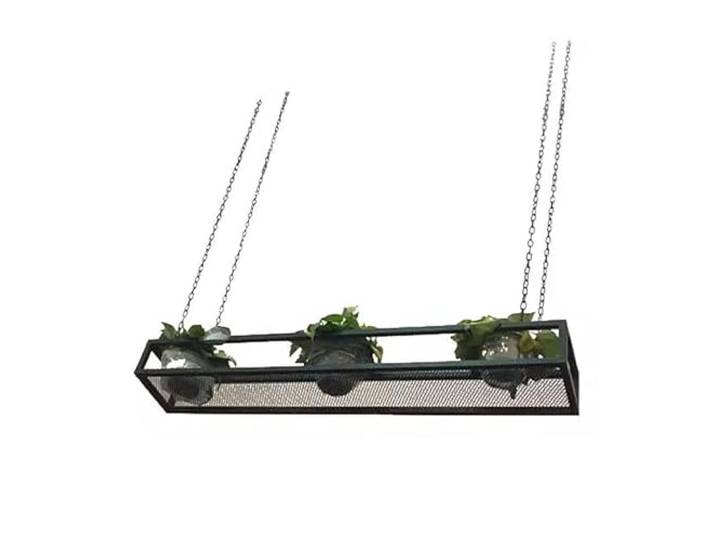 Decken-Hängeregale für Küche, Bar, Innenbalkon, schwebende Dekorationen, Regal für Pflanzen, Blumen, hängende Eisen-Kunst-Wandaufbewahrungsregal, Weinhalter-Präsentationsregal ( Size : 140x25x15cm )