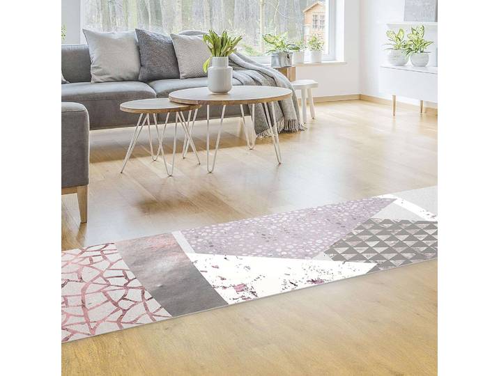 Vinylteppich Abstrakte Berglandschaft 80 x 240cm Multicolor