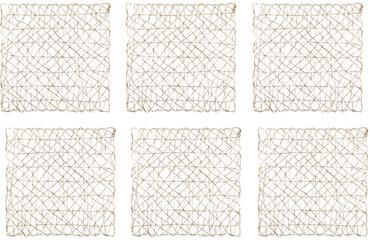 DII Design Imports Woven Paper Kitchen Placemat Set (Set of 6)