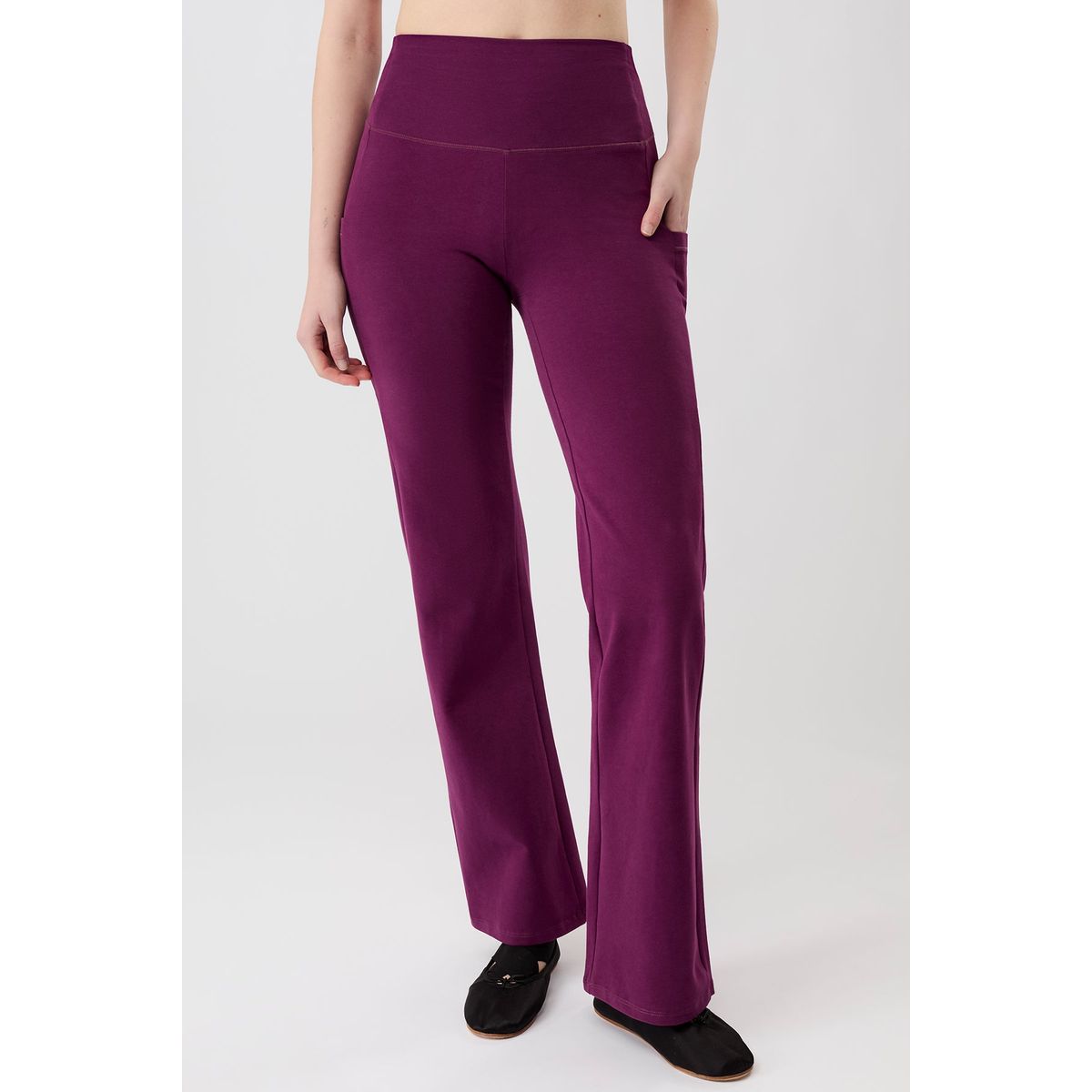 Mandala Straight Pants black plum L PA16JE28-Straight-Pants-black-plum-L