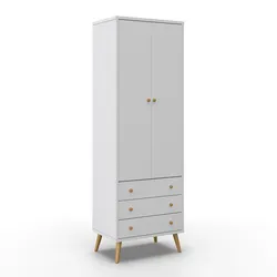 Drehtürenschrank Ludo Weiß ca. 60x180x40 cm