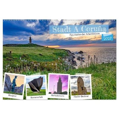 Stadt A Coruña (Wandkalender 2027 DIN A2 quer), CALVENDO Monatskalender