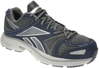 Reebok Work Premier Road Plus VI Work - Mens 8 Navy Oxford Shoes Medium