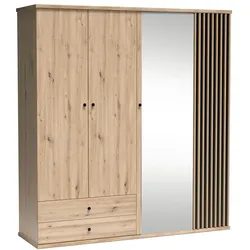 DREHTÜRENSCHRANK Caya mit drei Türen und Schubladen, 200 cm