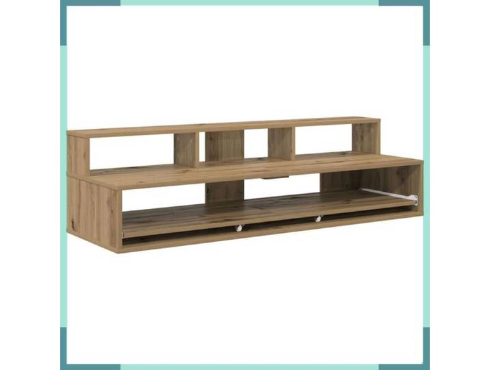 FHE Bureau de studio artisanal - Bois d'ingénierie - Rangement - Chêne - 152x42 5x36 cm