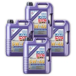 4x Motoröl LIQUI MOLY 3864 Leichtlauf High Tech 5W-40 Motorenöl Motor Öl 5 Liter