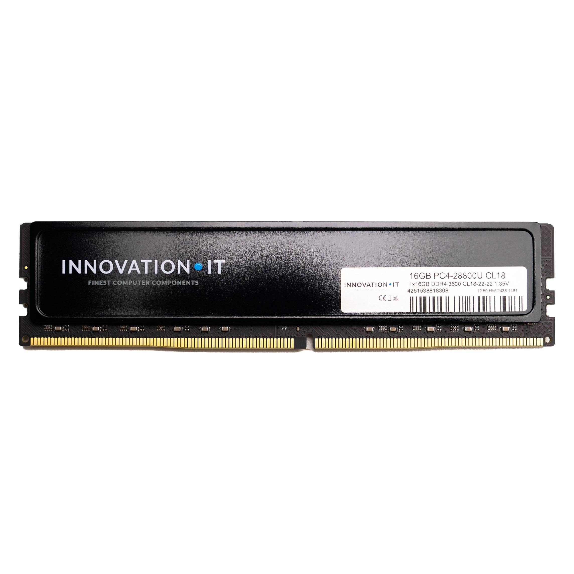 Innovation IT 3600 16GB CL18 1.35V mit Heatspreader (CL18-22-22) (DDR4-RAM, DIMM) (CL18-22-22)
