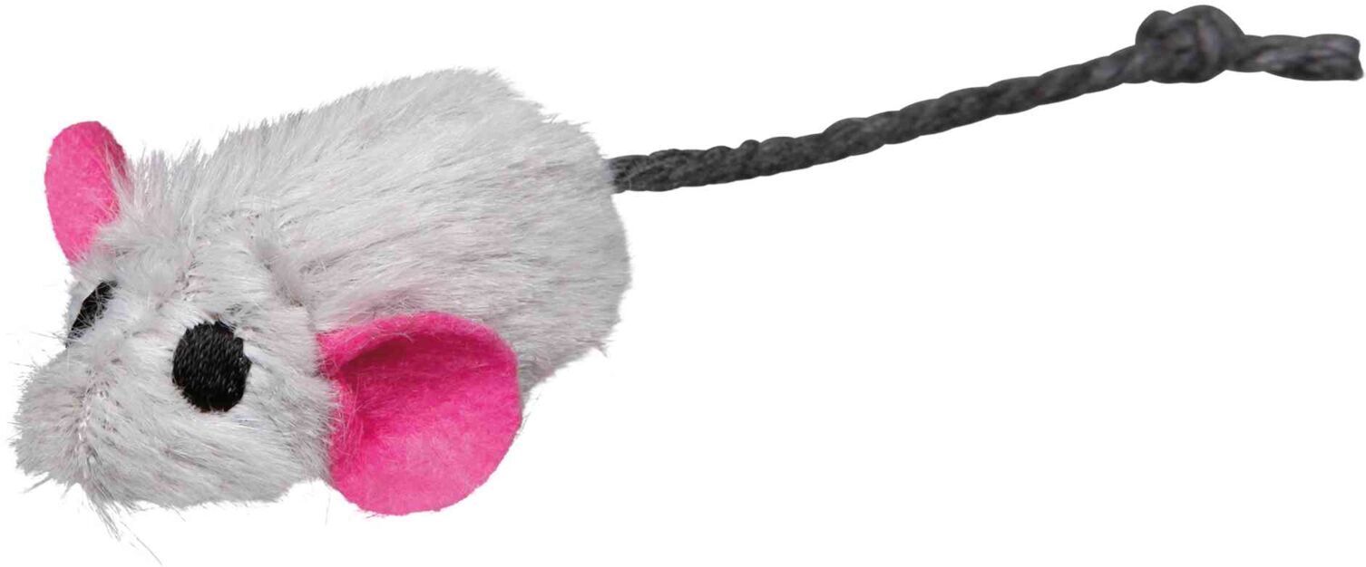 TRIXIE Set Mäuse mit Katzenminze-Kern,Plüsch,Katzenminze, 5 cm, 6 Stück