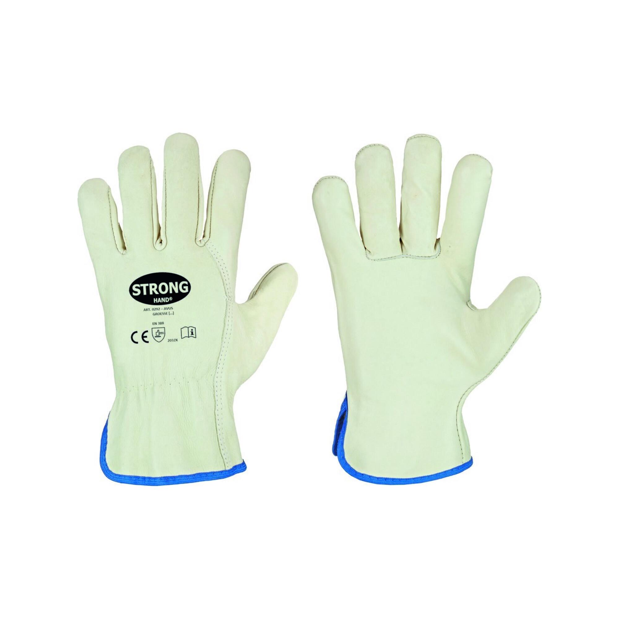 stronghand Fahrerhandschuh Driver, Rind nappa, Gr.10, grün/beige