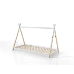 TIPIBETT Karyn 206x136x106 aus Massivholz in Weiß/Natur