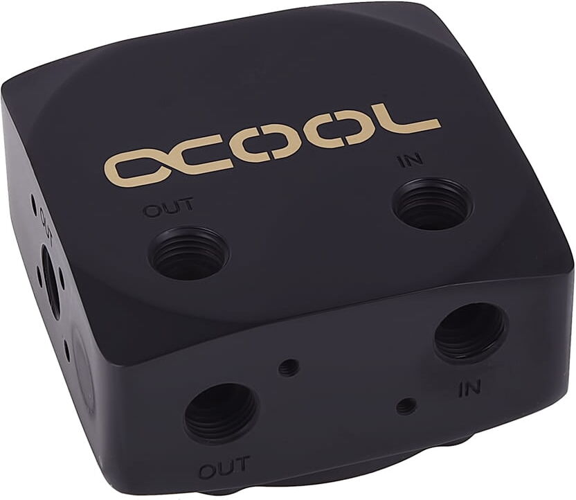 Alphacool Eisdecke D5 Messing Aufsatz - Deep Black