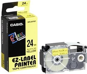 CASIO Schriftband XR-24YW XR-24YW1-W-DJ, 24 mm, schwarz auf gelb, 1 St.