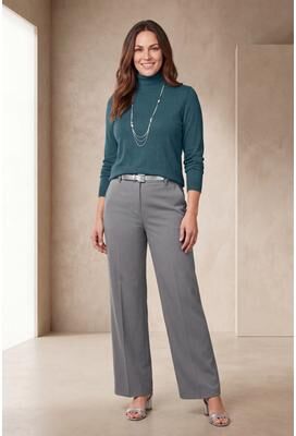 Plus Size Women's Carefree Cashmere Turtleneck by Jessica London in Mystic Pine (Size 34/36) Sweater