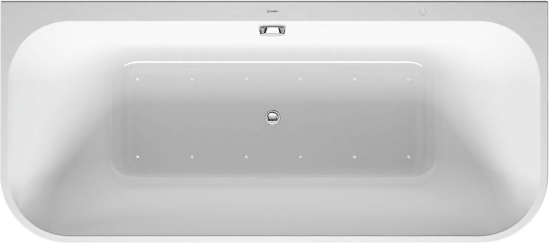 Duravit Whirlwanne Happy D.2 180x80cm, Vorw., 2 RS, weiß, Air-System