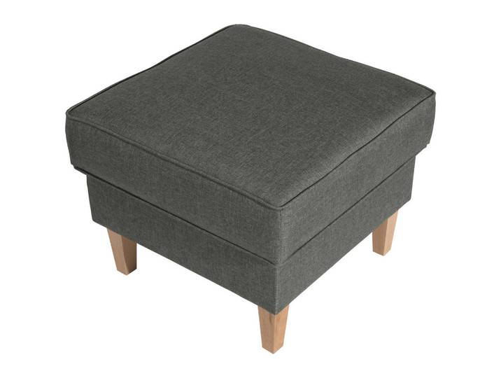 Max Winzer Hocker Lorris, Hellgrau, Holz, Buche, quadratisch, 53x45x53 cm, Goldenes M, Made in Europe, Wohnzimmer, Hocker, Sitzhocker
