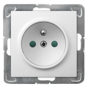Ospel Impresja Einzelsteckdose mit Erdung weiss (GP-1YZP (GP-1YZP/m/00)