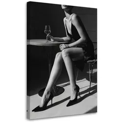 LEINWANDBILD Frau mit Wein 70x100cm