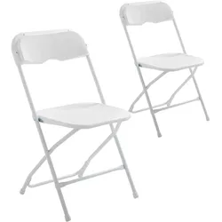 Oviala Business Rekkem PEHD-Faltstuhl 45 x 45 x 89cm x2 Weiß