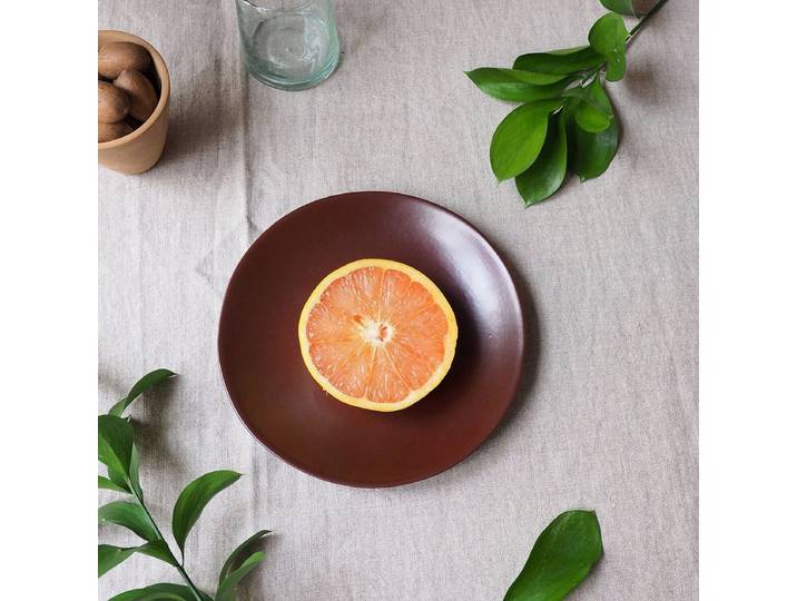 Set de 4 assiettes à dessert en céramique terracotta Fjord